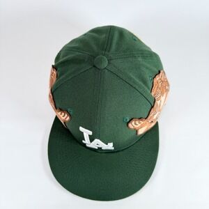 Jon Stan Los Angeles Dodgers New Era 59FIFTY Hat 7 5/8 Green Cherub Custom Fitte